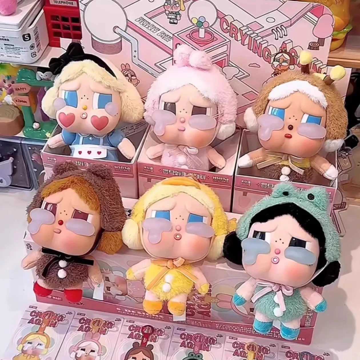 New Genuine Crybaby Crying Again Series Blind Box Bag Vinyl Face Doll Crybaby Plush Pendant Keychain Mystery Box Toy Ornament Y250624
