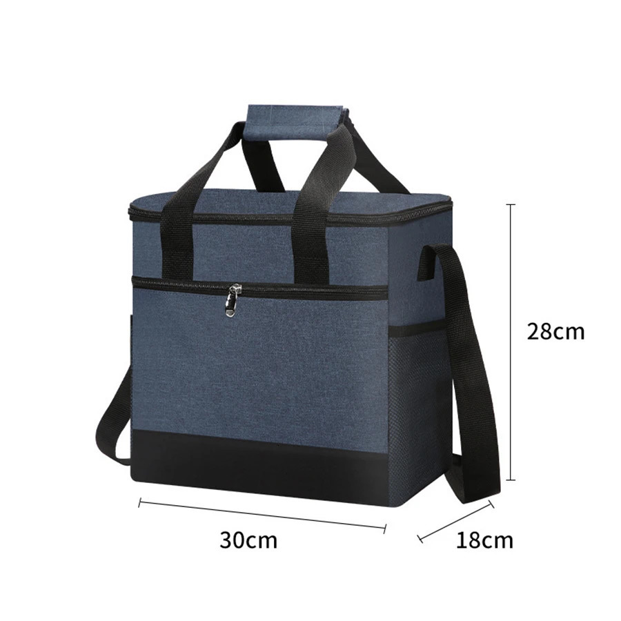 15L Portable Thermal Lunch Bag Food Box Durable Waterproof Office Cooler Lunch Box Ice Insulated Case Camping Oxford Large Bag 250624