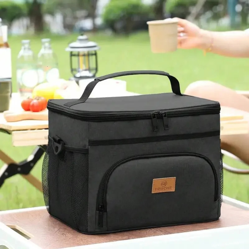 Large Capacity Leak Proof Lunch Backpack Thermal Large Picnic Cool and Warm Insulated Bag Outdoor Storage Shoulder Bag 250624