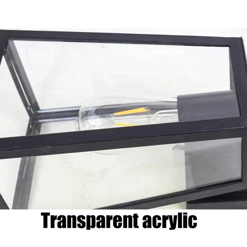 Retro Outdoor Waterproof Wall Lamps Iron Art Lampshade Sconce Acrylic Corridor Wall Light E27 Screw Outdoor Wall Light XJ250624