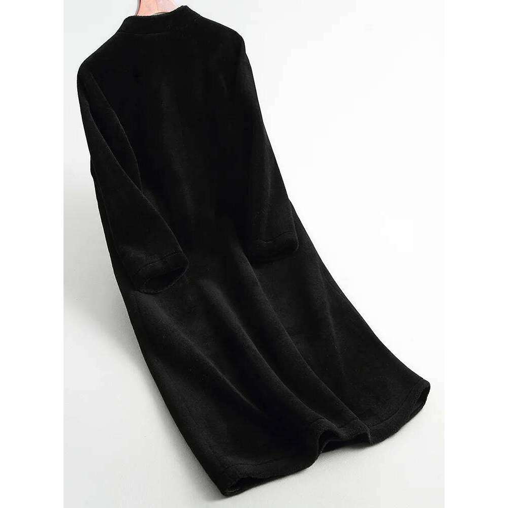 Pudi Women Winter Real Wool Coat Jacket Over Size Parka Lady Fashion Genuine Fur Coats Outwear A68290