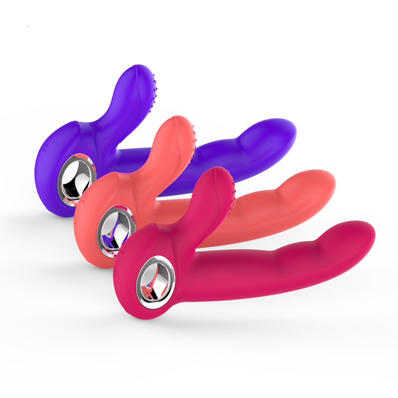 Haoqi Fun 12-Speed Rechargeable Thrusting Wand Female Finger Vibrator Massager Adult Product