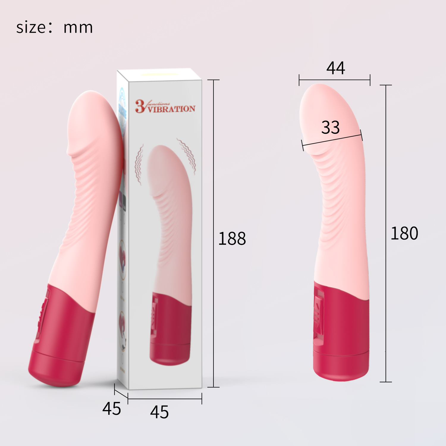 Haoqi Fun Adult Products Silicone New AV Stick Three-Mode Vibrating Massager Sex Toy