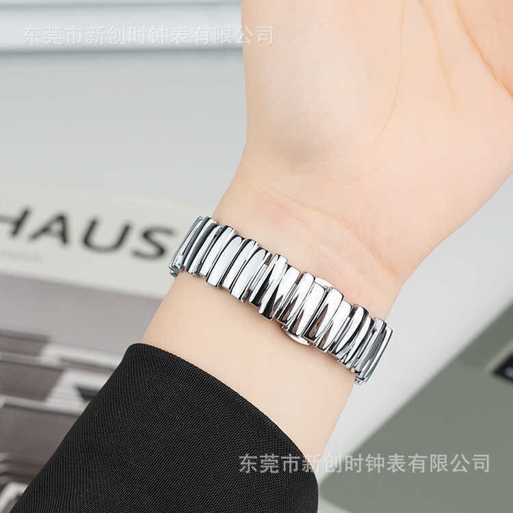 Luxury Premium Metal Stylish Foldover Clasp Women's Watch Band for Apple Watch Series 8 9 10