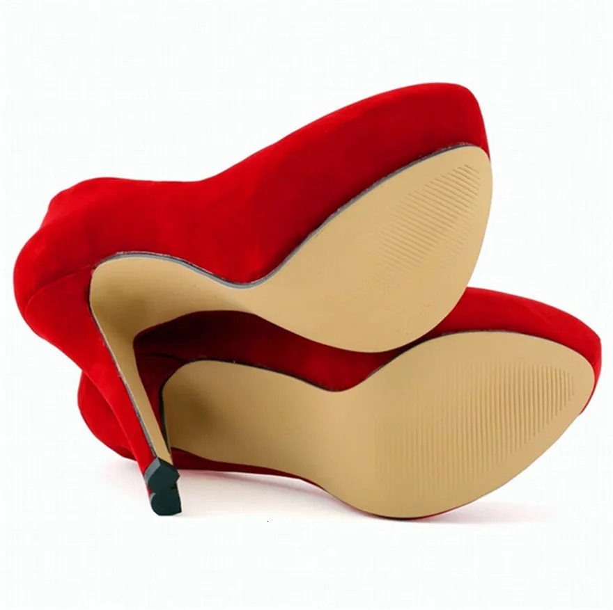 Star Style Platform Women Pumps European and American Fashion Solid Flock Skin Shallow Super High Heels Party Bridal Shoes Woman 250624