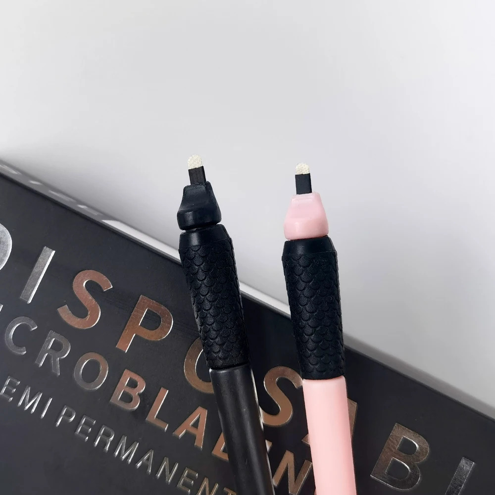 10/50Pcs Disposable Microblading Pen 18U Permanent Makeup Eyebrow Manual Tattoo Pen 250625