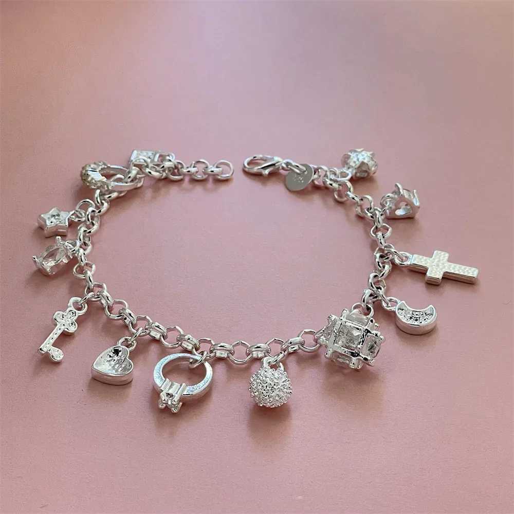 925 Sterling Silver Various Pendant Styles Bracelets Ladies Couple Simple Luxury Banquet Wedding Birthday Jewelry Gift X250625