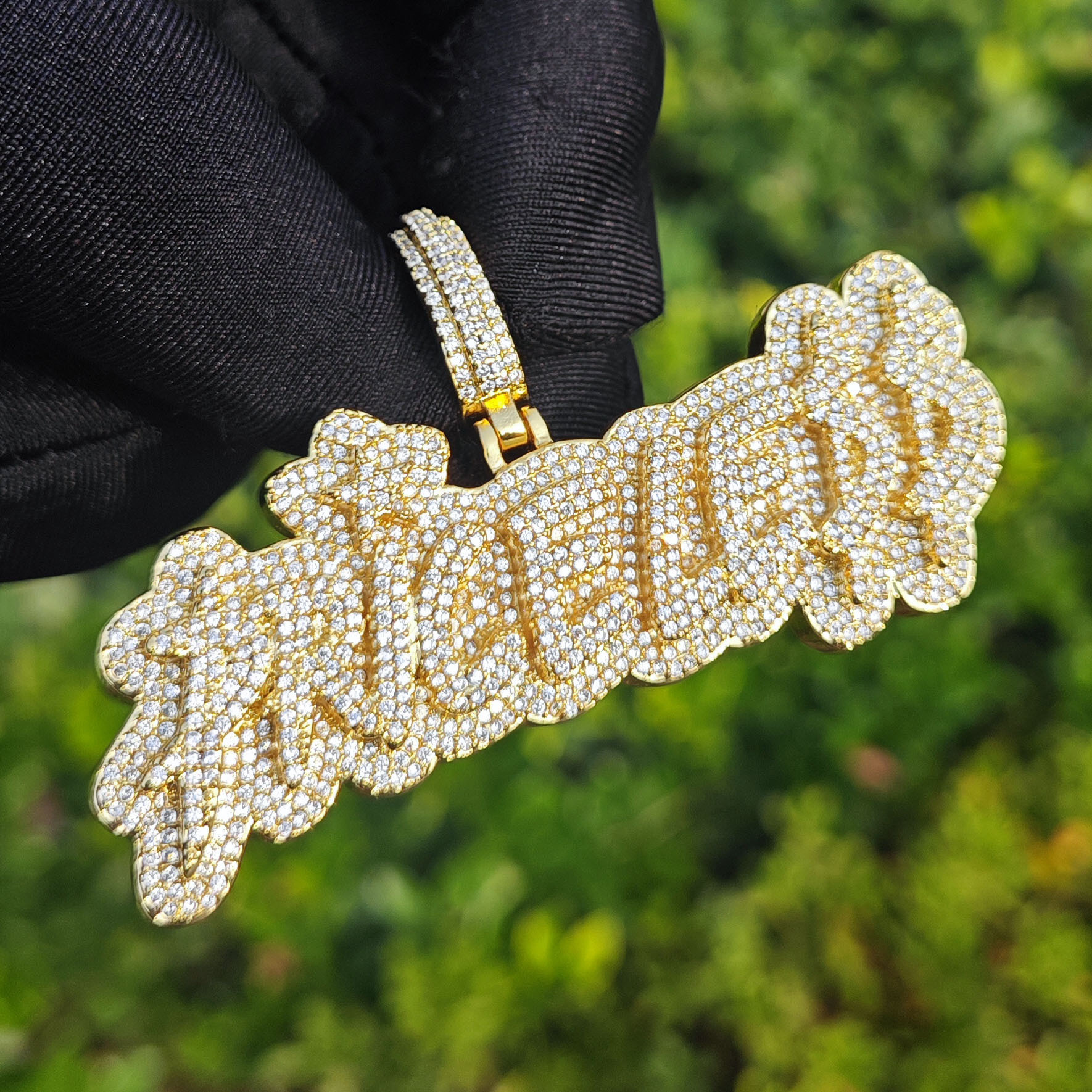 Women Fashion Hip Hop Letter Pendant Real Gold Plated Iced Out VVS Moissanite Bling Bling Personalized Alphabet Versatile Jewelry Passes the Diamond T