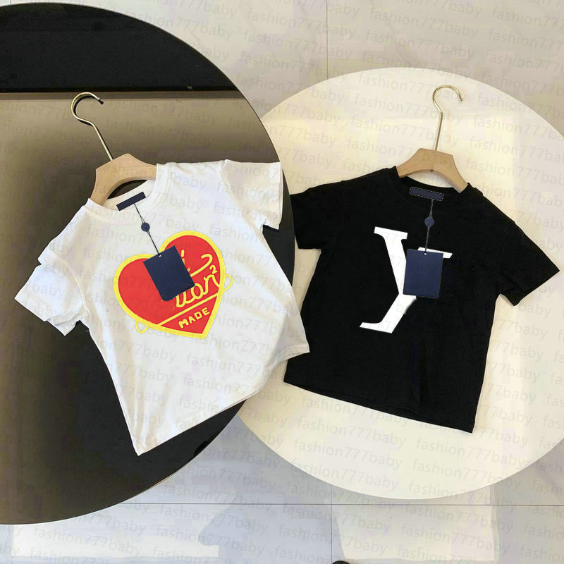 100%cotton kids designer T-shirts childrens boy girls Fashion match tshirt short sleeved crewneck loose designer printing tops hip hop Tees