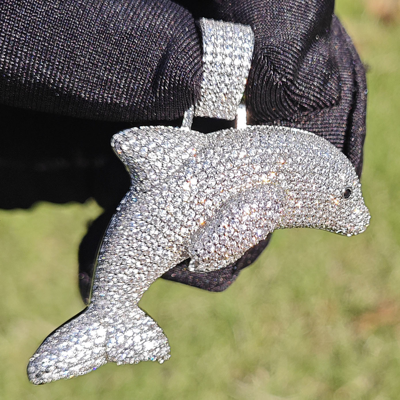 New Hip Hop Moissanite Dolphin Pendant Iced Out Men's Versatile Jewelry with Animal Element Trendy Accessory Passes the Diamond Tester