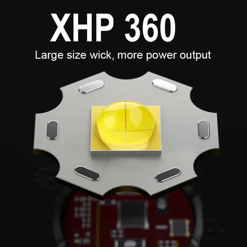 10000LM Powerful XHP360 Diving Flashlight IPX8 Underwater Lamp Professional Scuba Diving Torch 1000M High Power LED Flashlights W250701