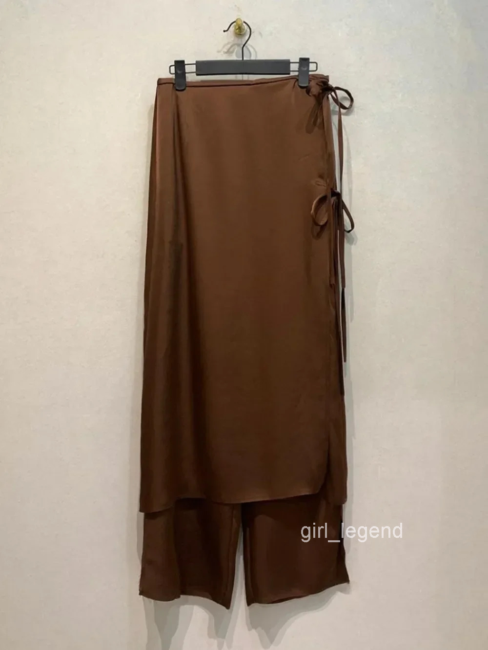 Straight Wide Leg Pant Bandage Bow Skirt Pantalones A-line Ropa Mujer Japan Style Lazy Pants Casual Loose Women Clothing