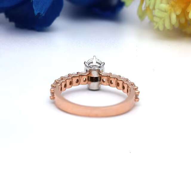 Round Cut Lab Grown Diamond Ring Pave setting Engagement Ring IGI Certified Lab Diamond Wedding Ring Beautiful Pave setting