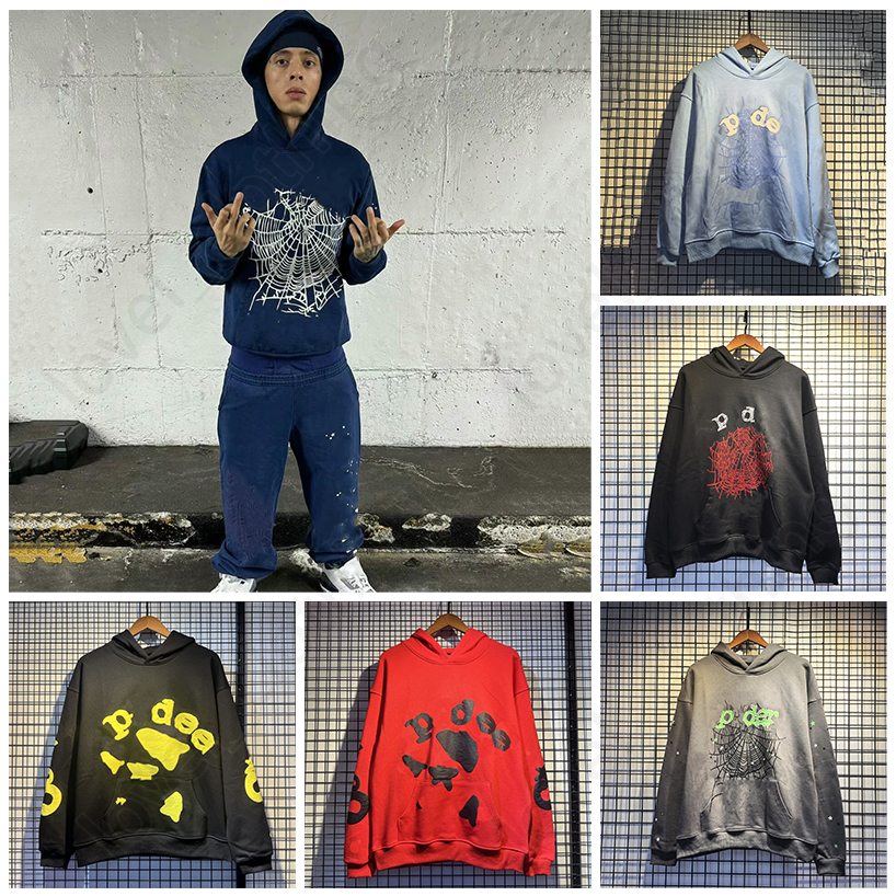 Designer hoodies mens pants fashion spider hoodie and hight quality pants Stree puff print web hoodies Loose skin-friendly tracksuits us size s-xl. 58lk