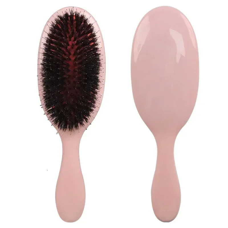 Oval Boar Bristle Nylon Hair Comb Mini Scalp Massage Comb Hairbrush Salon Hair Care Brush Styling Tool Detangling hair brush 250625