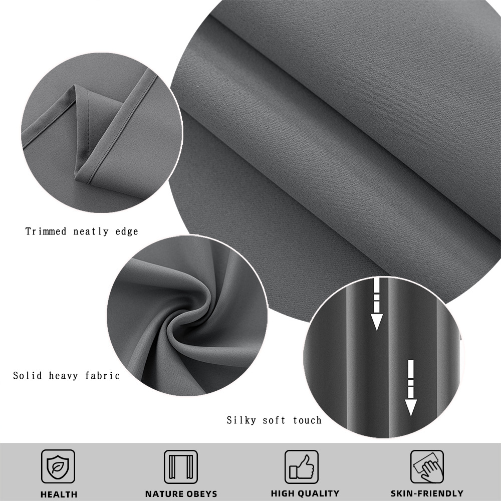 D293 foreign trade high precision full light-proof matte cloth finished curtains wholesale curtain