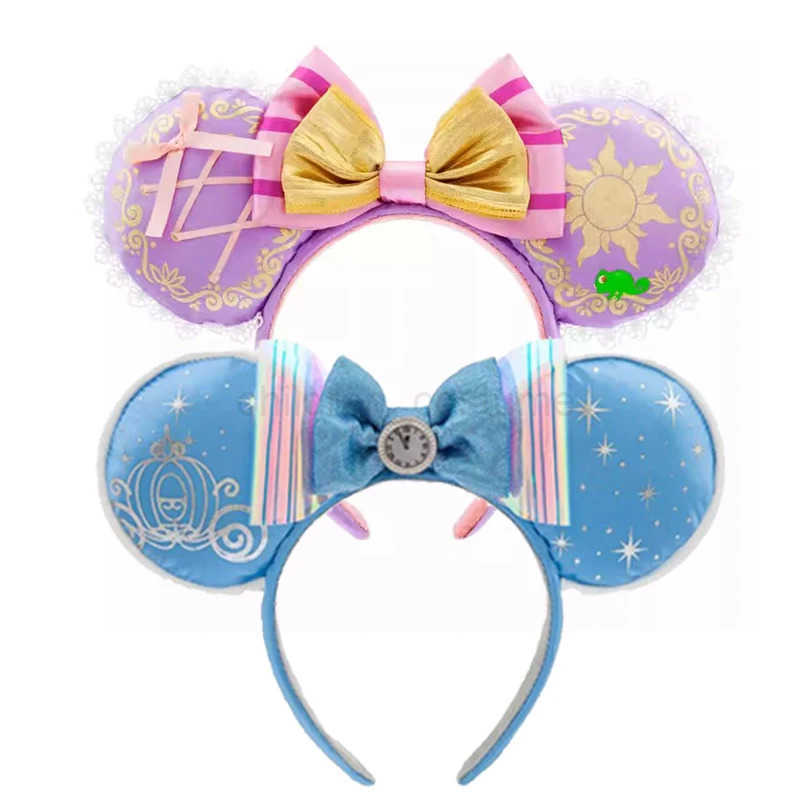 Disney 2025 Disney Mickey Mouse Ear Headband Princess Series Holiday Party Headwear EARS COSTUME Cosplay Plush Adult/Kids Christmas Gift W250723