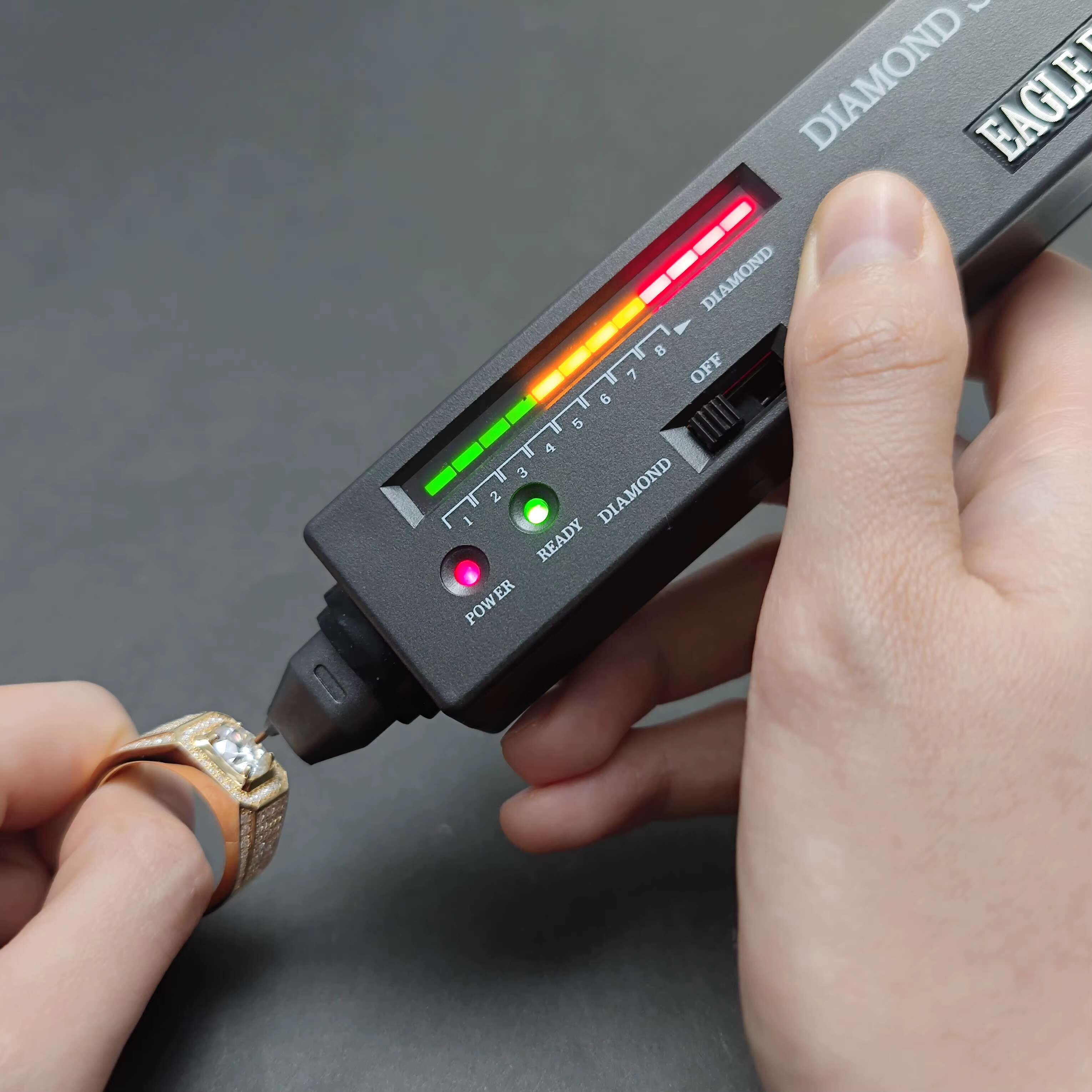 M76B Abiding Personality Women Men Luxury Square Rings 18K 14K Gold Silver Wide Shank Hip Hop Moissanite Rings Wholesale Jewelry