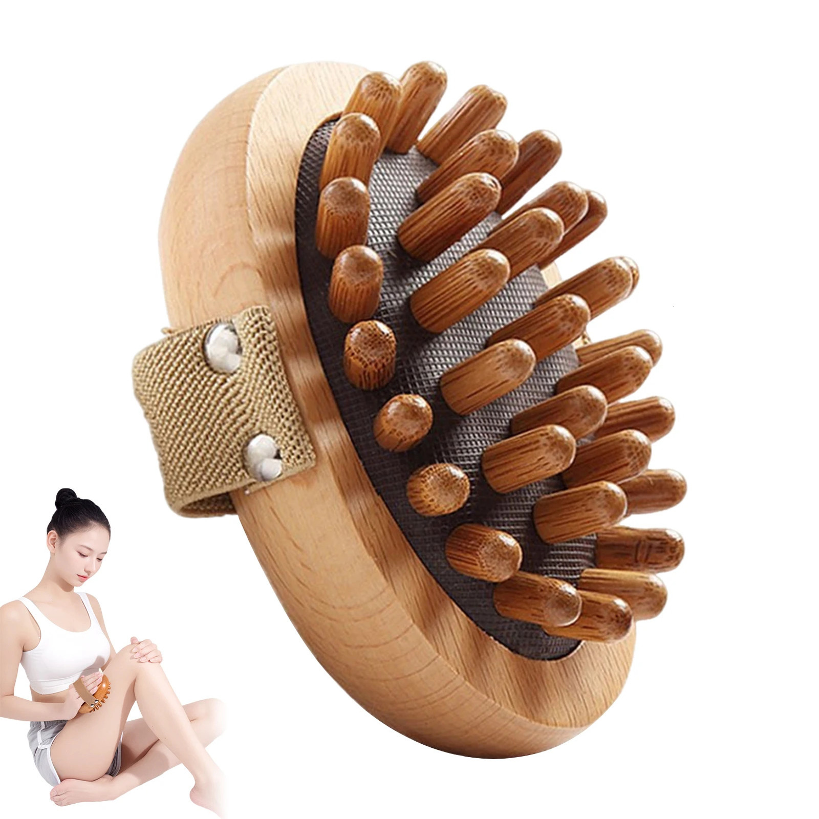 Wooden Message Comb Hand Held Cellulite Massager Gua Sha Scrapping Massager for Muscles Back Shoulder 250625