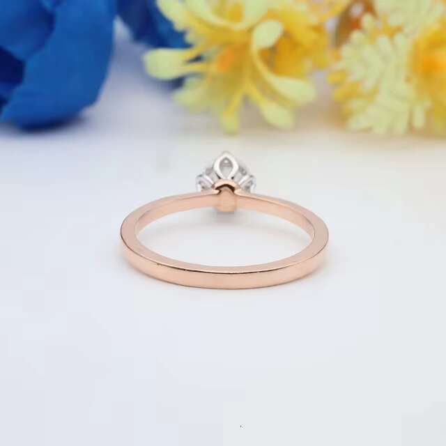 Elegant Solitaire Lab-Grown Diamond Ring Ethical and Stunning Engagement Jewelry 14k Rose Gold Ring MIninalist Ring