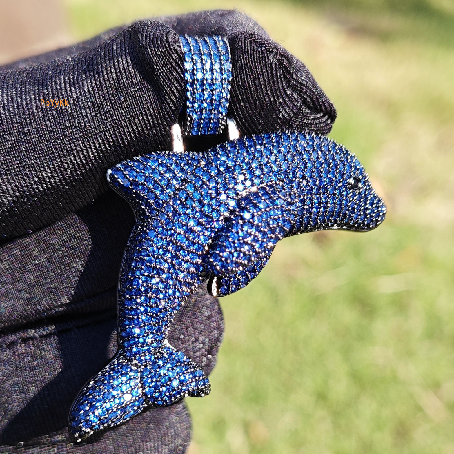 New Hip Hop Moissanite Dolphin Pendant Iced Out Men's Versatile Jewelry with Animal Element Trendy Accessory Passes the Diamond Tester
