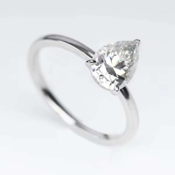 Wholesale High Quality 925 Sterling Silver Wedding Engagement Rings Set Cut Moissanite Pear Cut IGI Certified for Womens Party