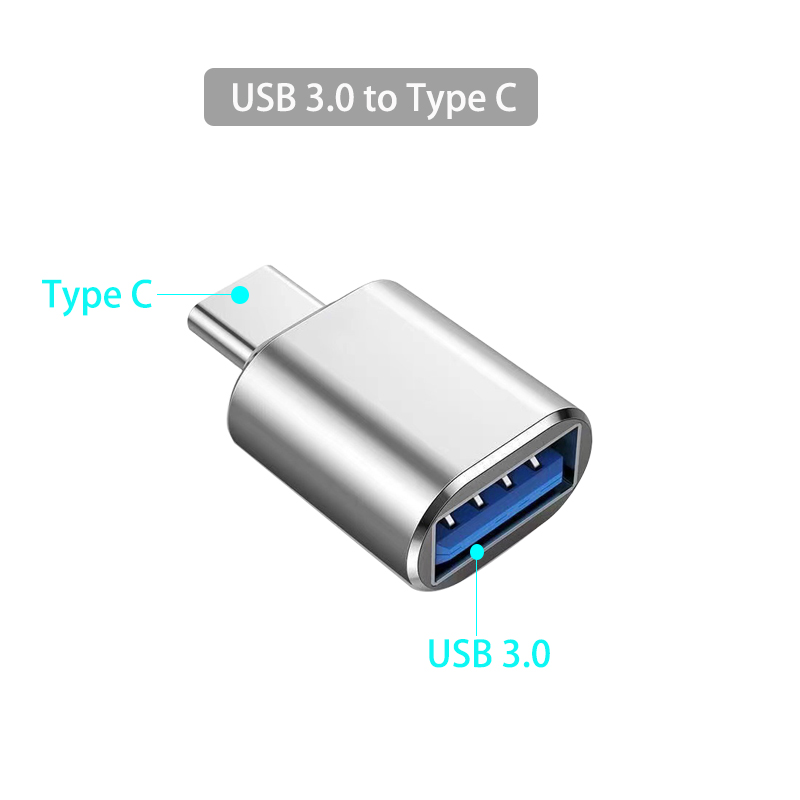 USB3.0 to Type C Male Adapter USB A to USB C Connector OTG Type C Converter Car Charging Adapter for MacBook Mobile Phone
