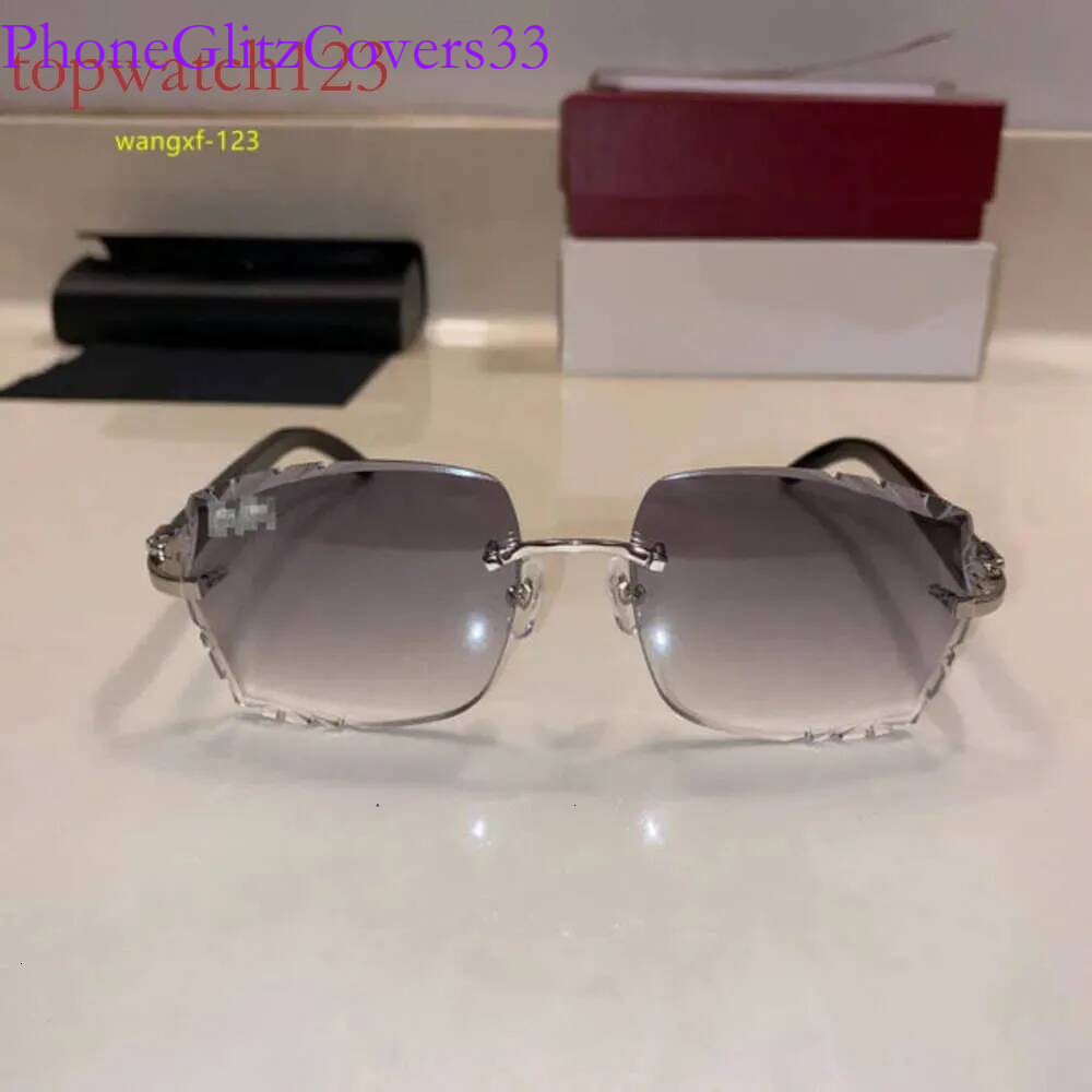 rimless sunglasses black buffs bussed down hip hop glasses for rappers personalised fashion moissanite