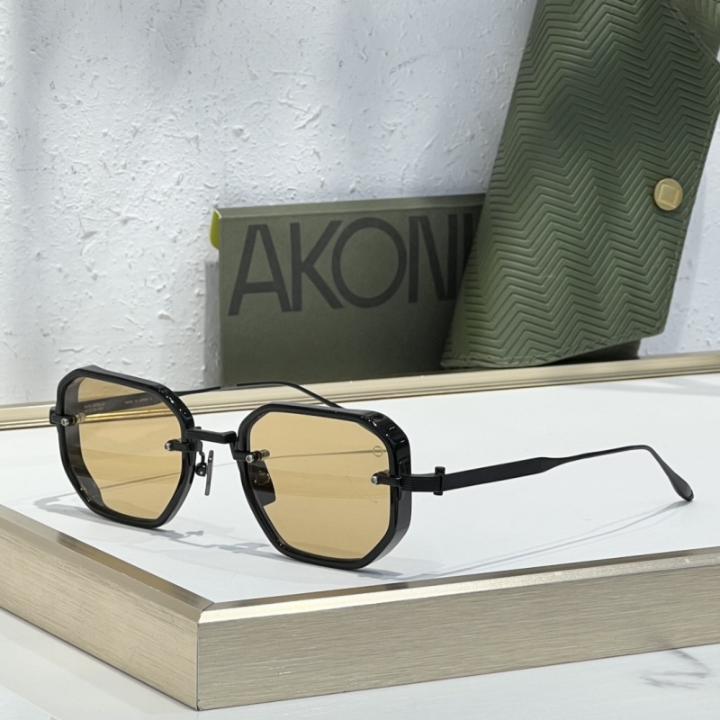 Designer Sunglasses AKONI AKS-307 Top Quality for Men Women Fashion Classic Eyeglasses UV400 Metal Frame Retro Eyewear Driving With Original Box SIZE 47-24-145