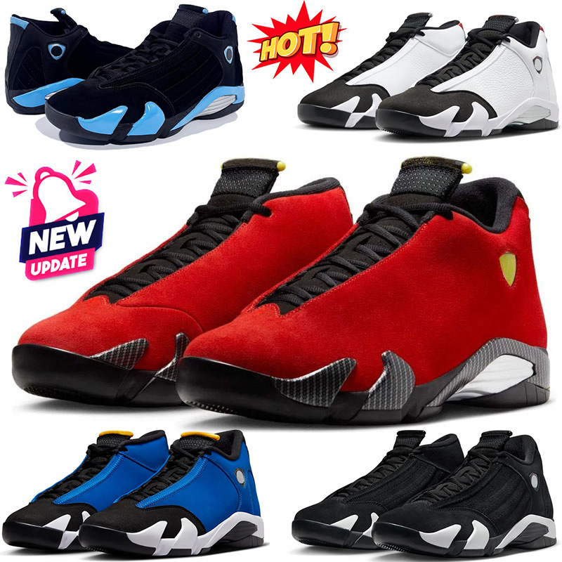 With Box 14 mens basketball shoes 14s men outdoor sneakers Black Toe University Blue Gym Red Laney Last Shot Flint Grey Thunder Candy Cane mens trainers