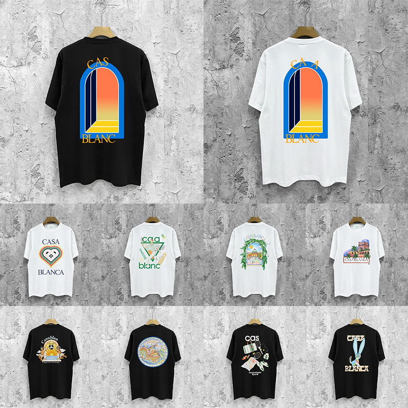 Casas Blancas T Shirt Men Desigenr Shirts Mens Rainbow Tshits Fashion Graphic Tee Summer Cotton T-Shirt Summer Womens Graphic Tshirt Asian Size S-2XL