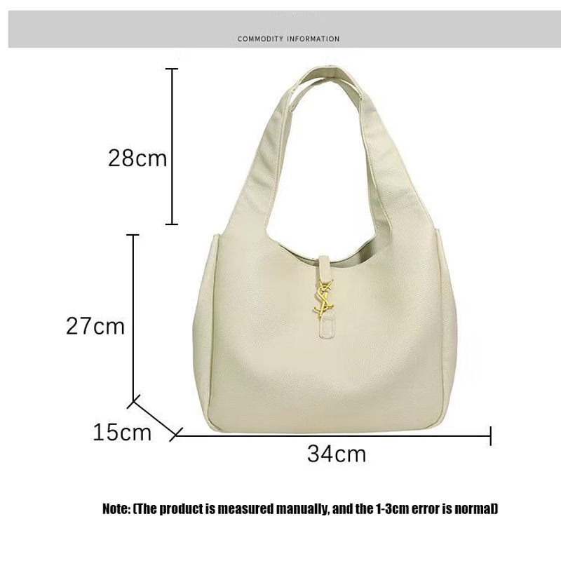 designer bag Summer high-end texture bucket bag, large capacity shoulder bag, versatile tote bag, underarm bag Large capacity pack