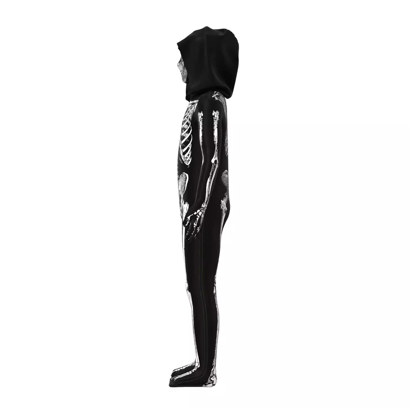 Children's costumes, anime games, role-playing costumes, Halloween costumes, funny scary COS hooded zombie skull role costumes.