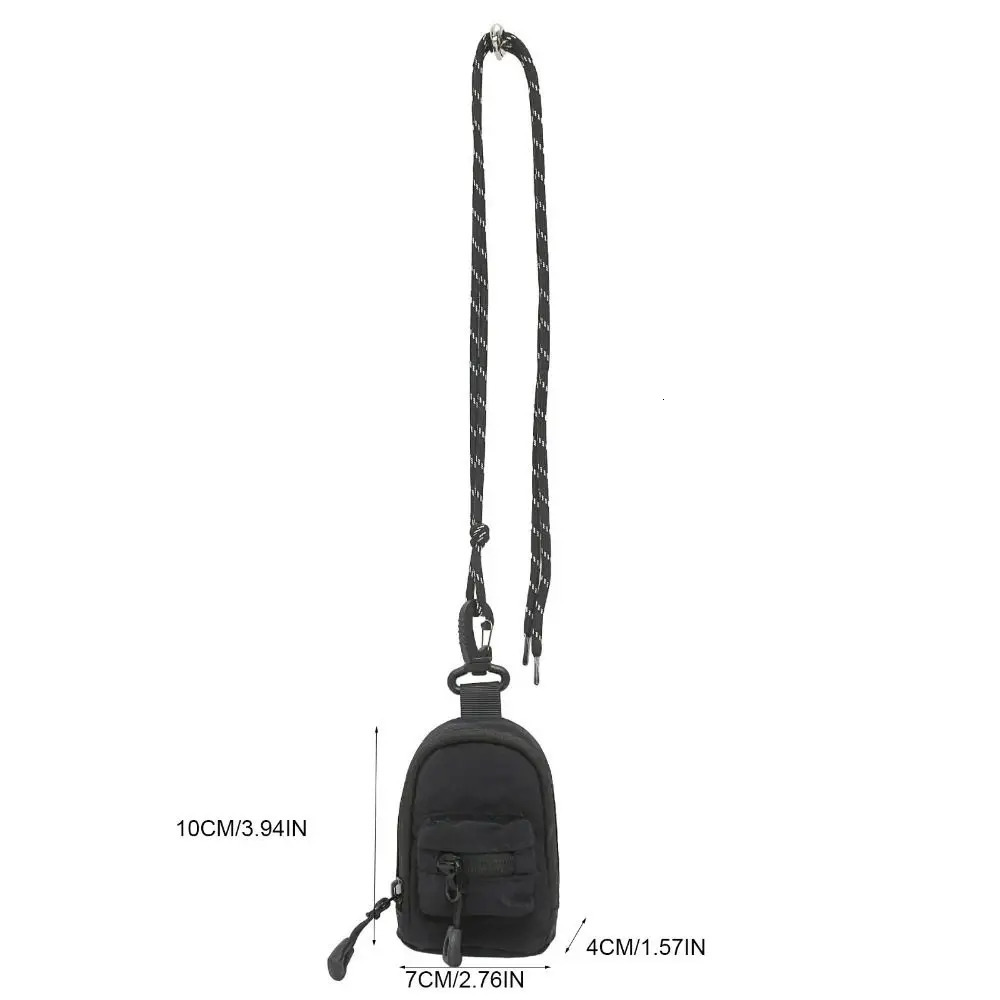 Nylon Hanging Neck Coin Purse Korean Style Crossbody Bag Lanyard Shoulder Bag Multifunction Earphone Storage Bag 250624