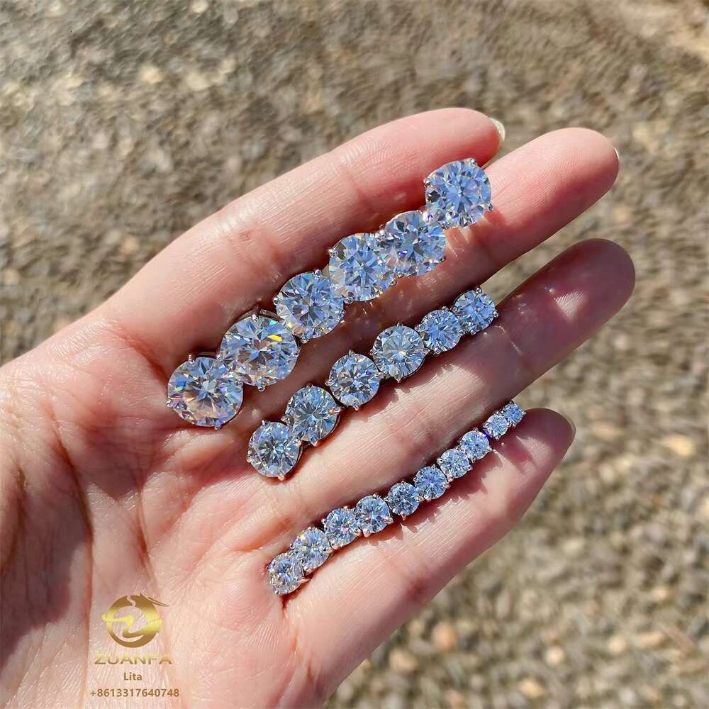 Hot Selling Top Quality Stud Earring Pass Diamond Tester Screw Back Hip Hop 10k 14k Solid Gold Earrings Moissanite Jewelry