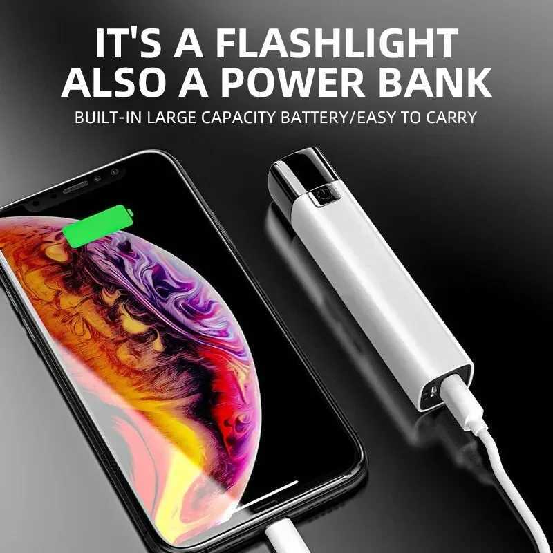 Flashlight Rechargeable Flashlights for Home Useful Gadgets Mini LED Flashlight With USB Charging Powerful Mini Portable Torch W250701