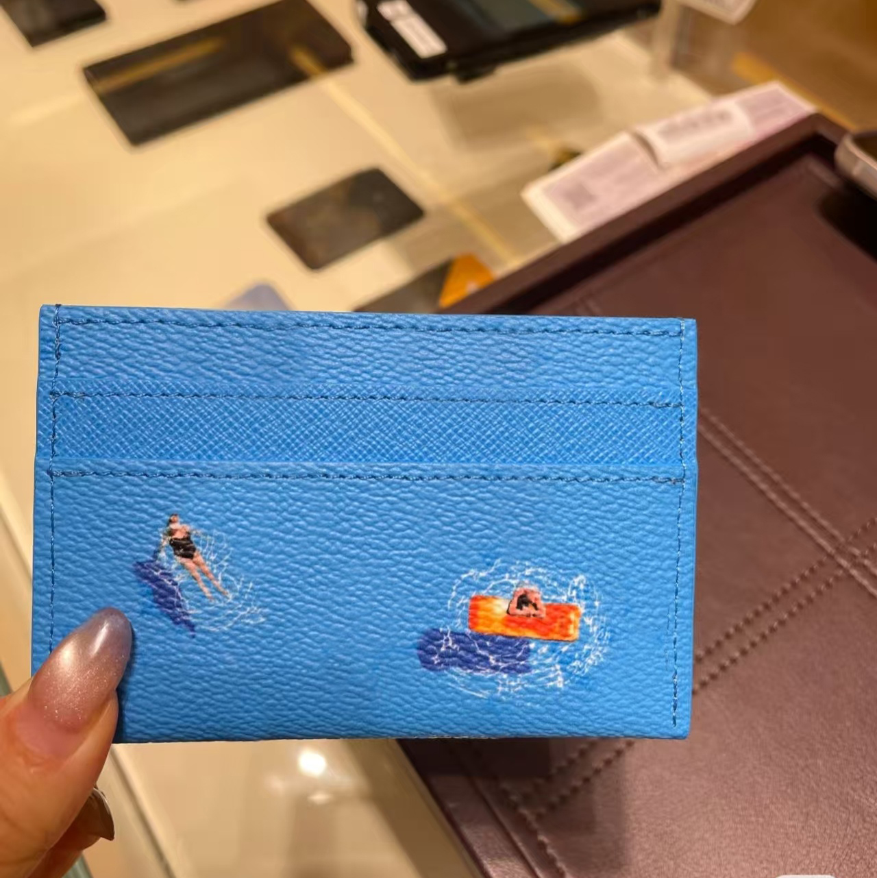 swim ski Wallets & Holders Classic Card Holders Black embossing Men Women Mini Small Wallet High Quality Credit Card Holder Slim Bank Cardholder With Box