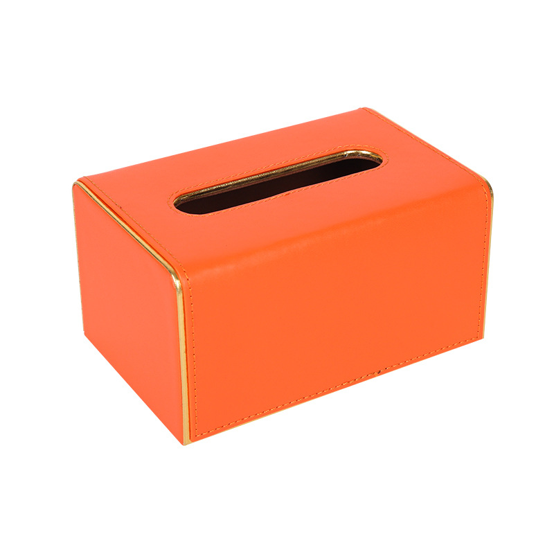 Lanjia Leather Boxes Rectangular Towel Napkin Box Creative Home Desktop Simple Extractable Type Tissue Toilet Paper Holder R B