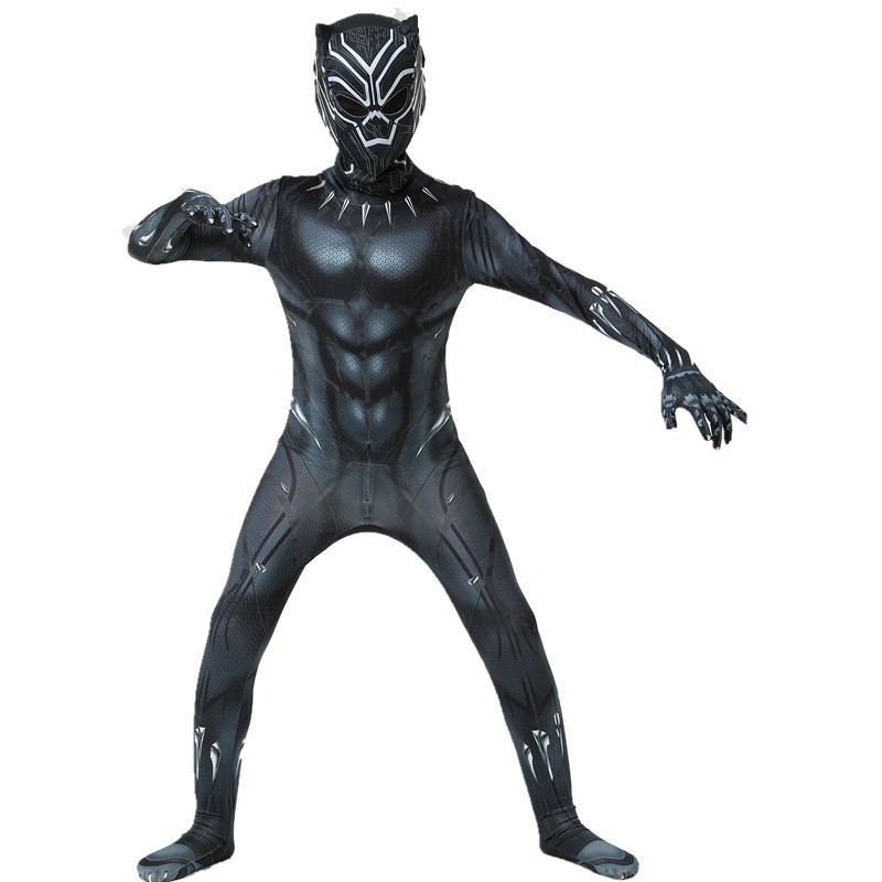 Children's costume animation game role-playing costume COS Panther battle masked mask hero role costume