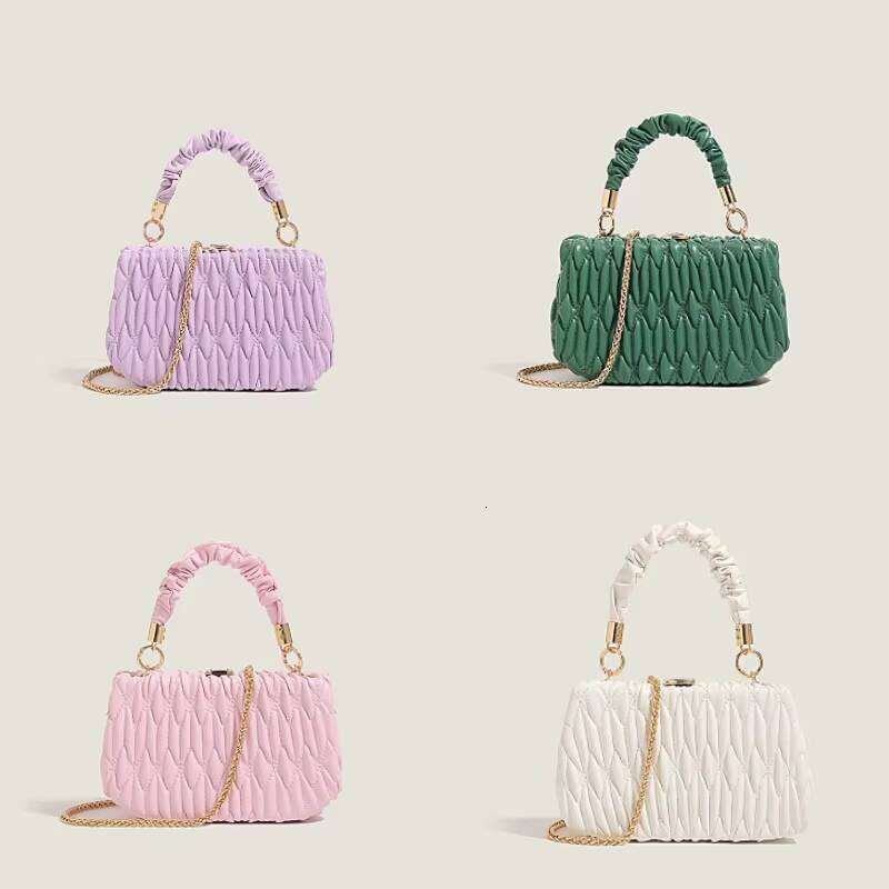 DHGadges Elegant Embroidered Chain Shoulder Handbag Womens Small Top Handle Purse for Evening Party and Daily Use