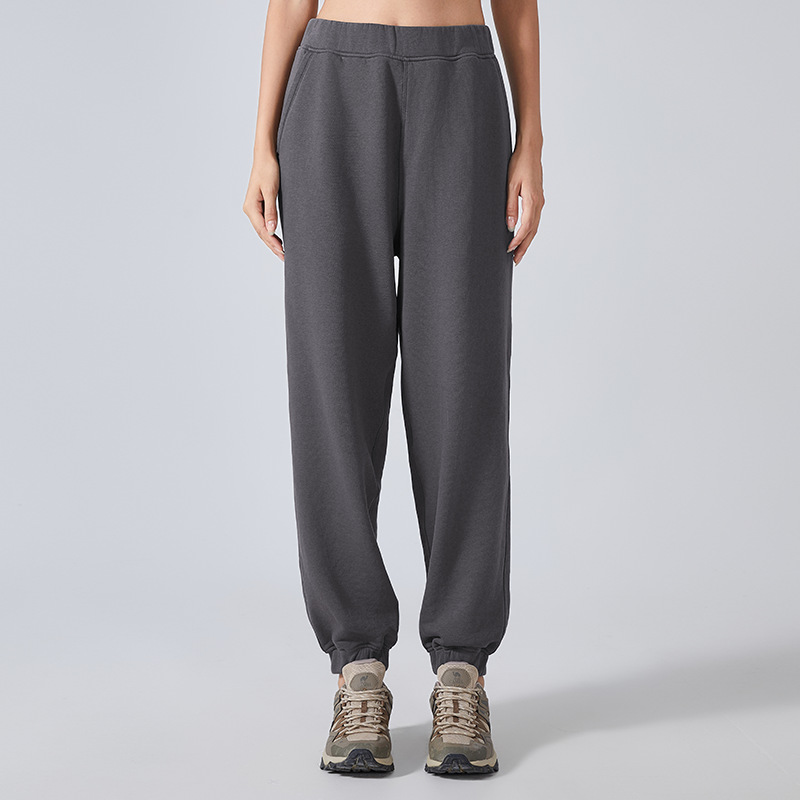 2025-- Women's Loose Sport Trousers Casual Wide-Leg Pants with Pocket Design Athletic Bottoms for Lady Gym Clothing Women