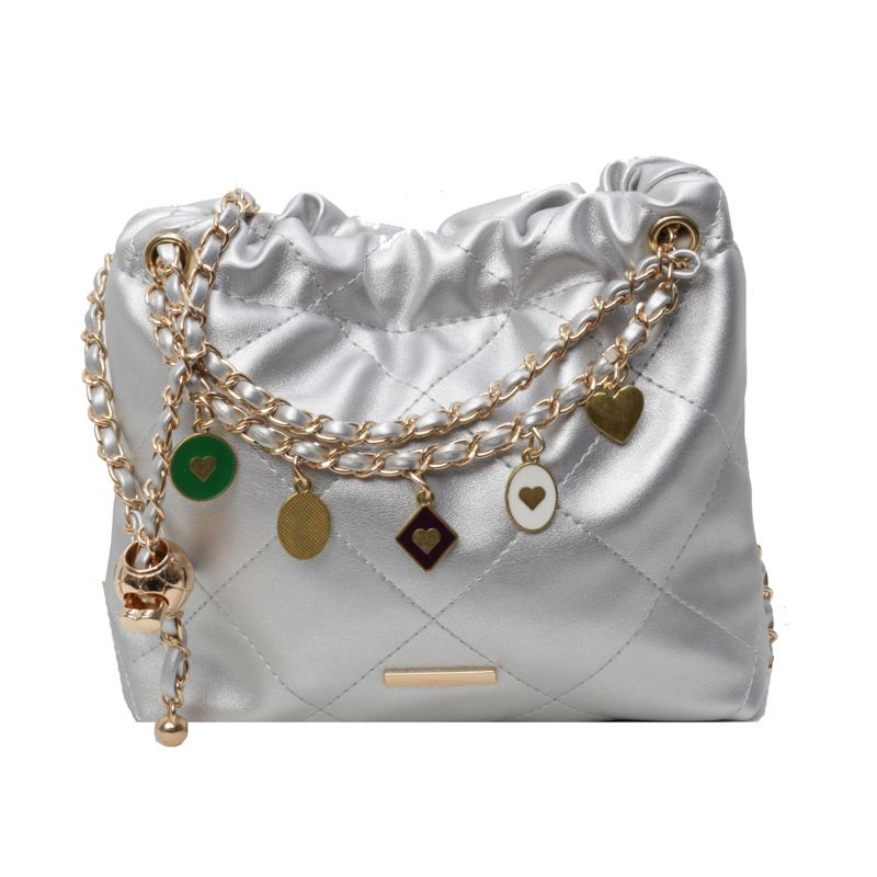 Free shipping new Single Shoulder Bags Women tote Square chain Dia grid water bucket crossbody bag9999