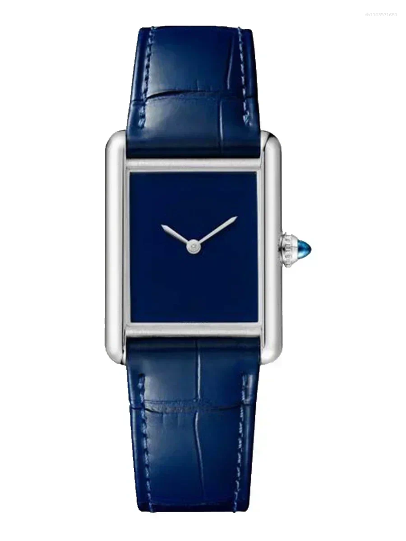 Wristwatches TOP Quality Men Lady Quartz Movement Watches Simple Stainless Steel Leather Silver Gold Black Blue Green