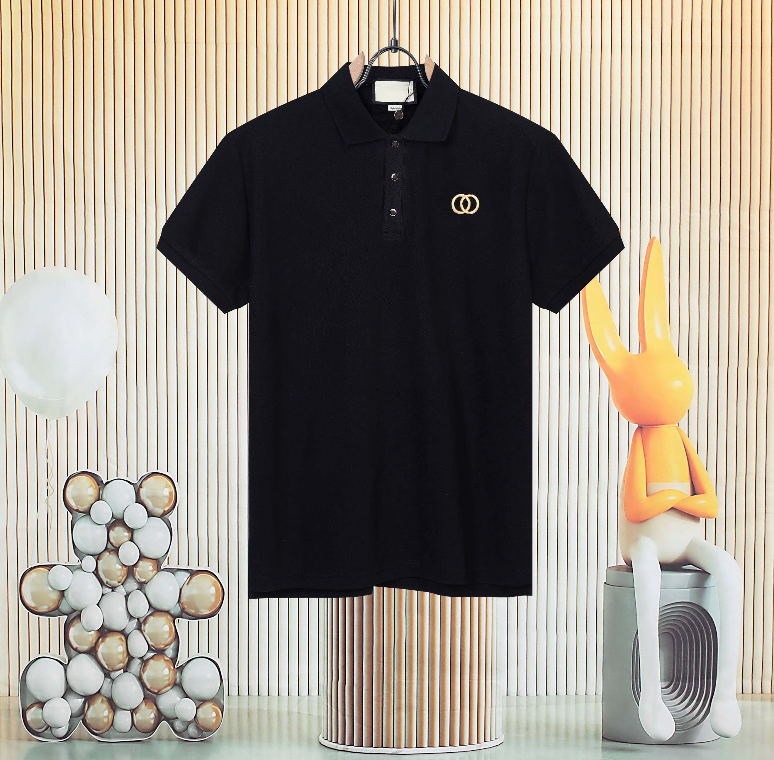 Senior designer polo shirt men's polo shirt women's embroidered badge short sleeved cotton casual top summer outfit