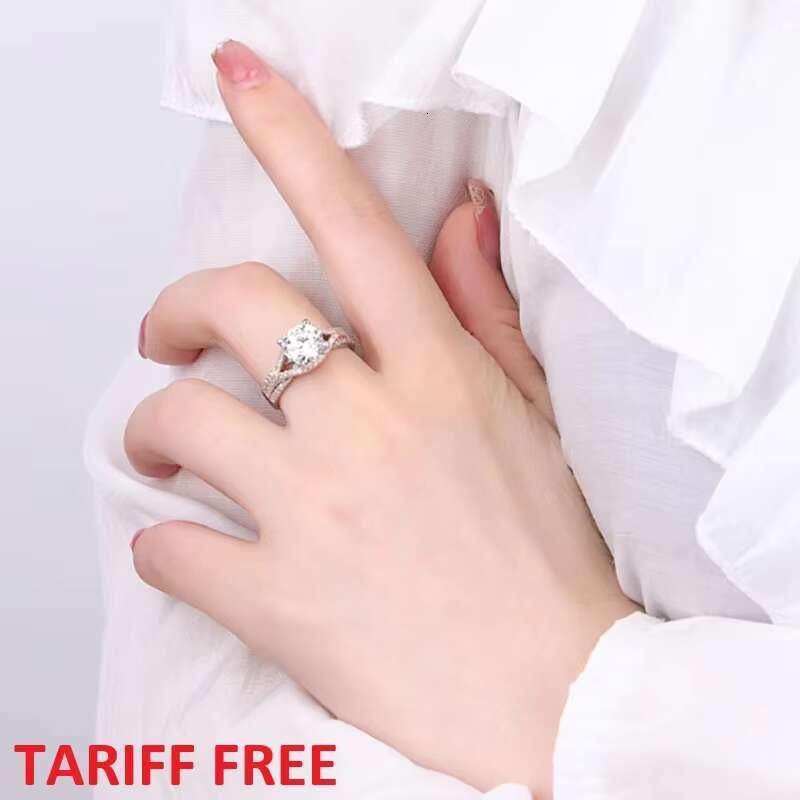 High Quality 925 Sterling Silver 2CT Vvs Moissanite Wedding Engagement Ring With GRA Certificate