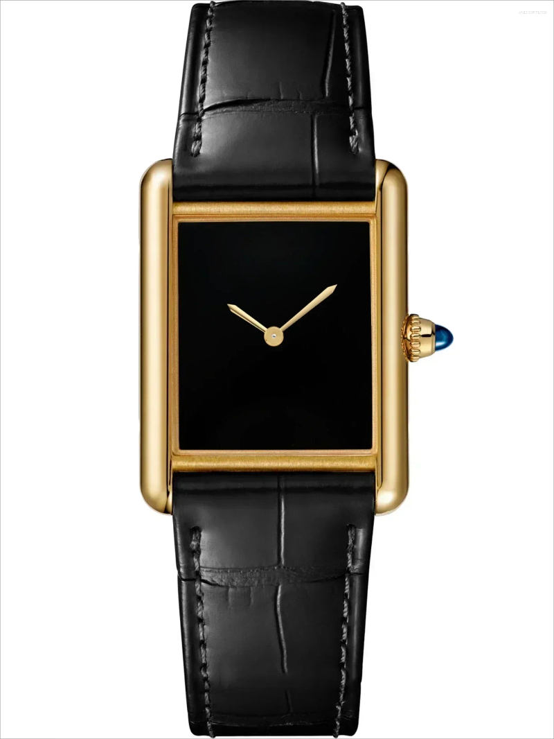 Wristwatches TOP Quality Men Lady Quartz Movement Watches Simple Stainless Steel Leather Silver Gold Black Blue Green