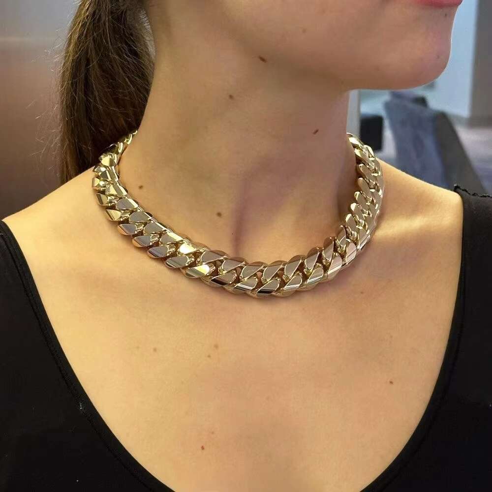 High Quality Moissanite Cuban Chain Necklace Link Chain Necklace Design Rope Chain Bracelet Set