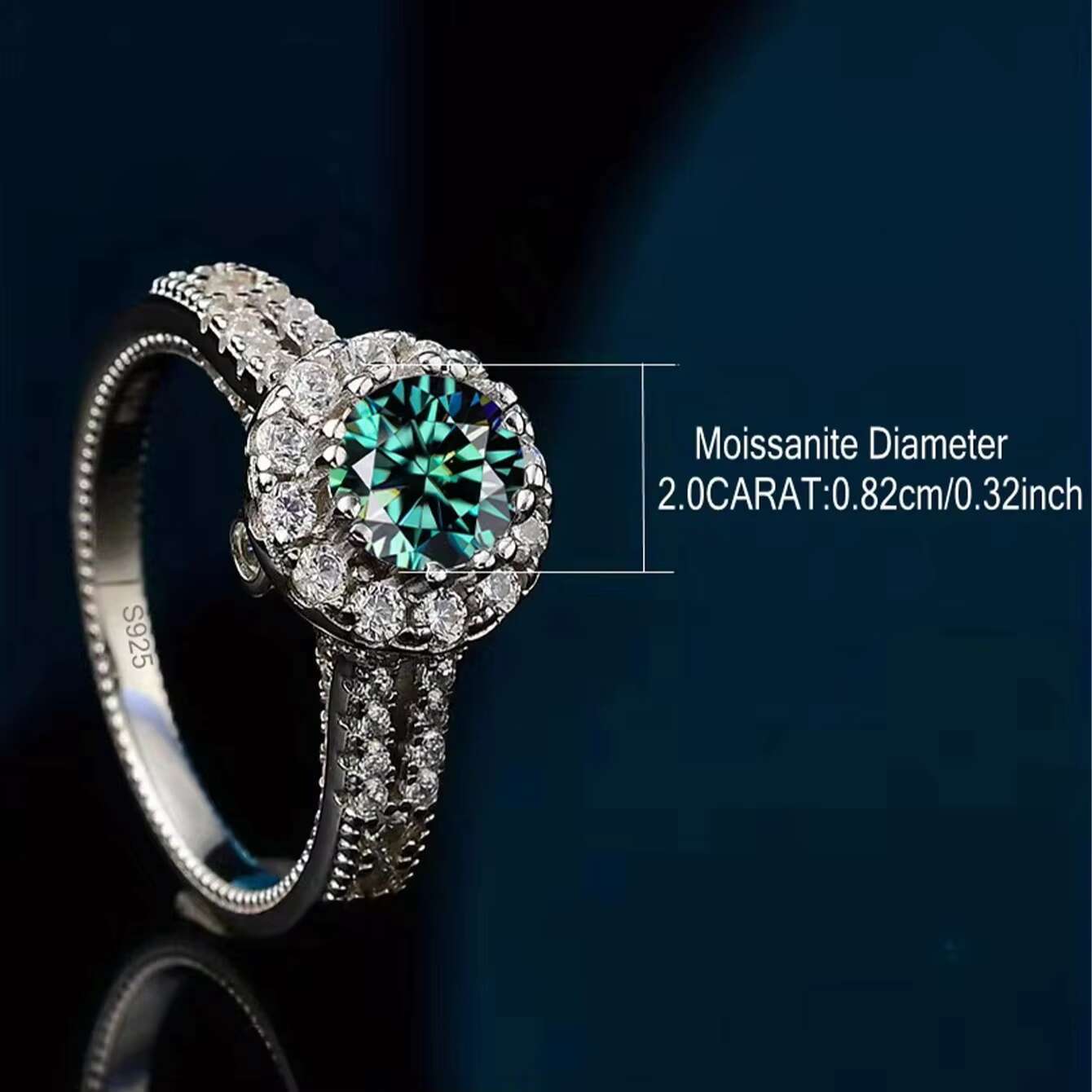 Gold Plated 925 Sterling Silver Wedding Gift Ring Fashionable Round Inlaid Diamond Moissanite for Elegant and Stylish