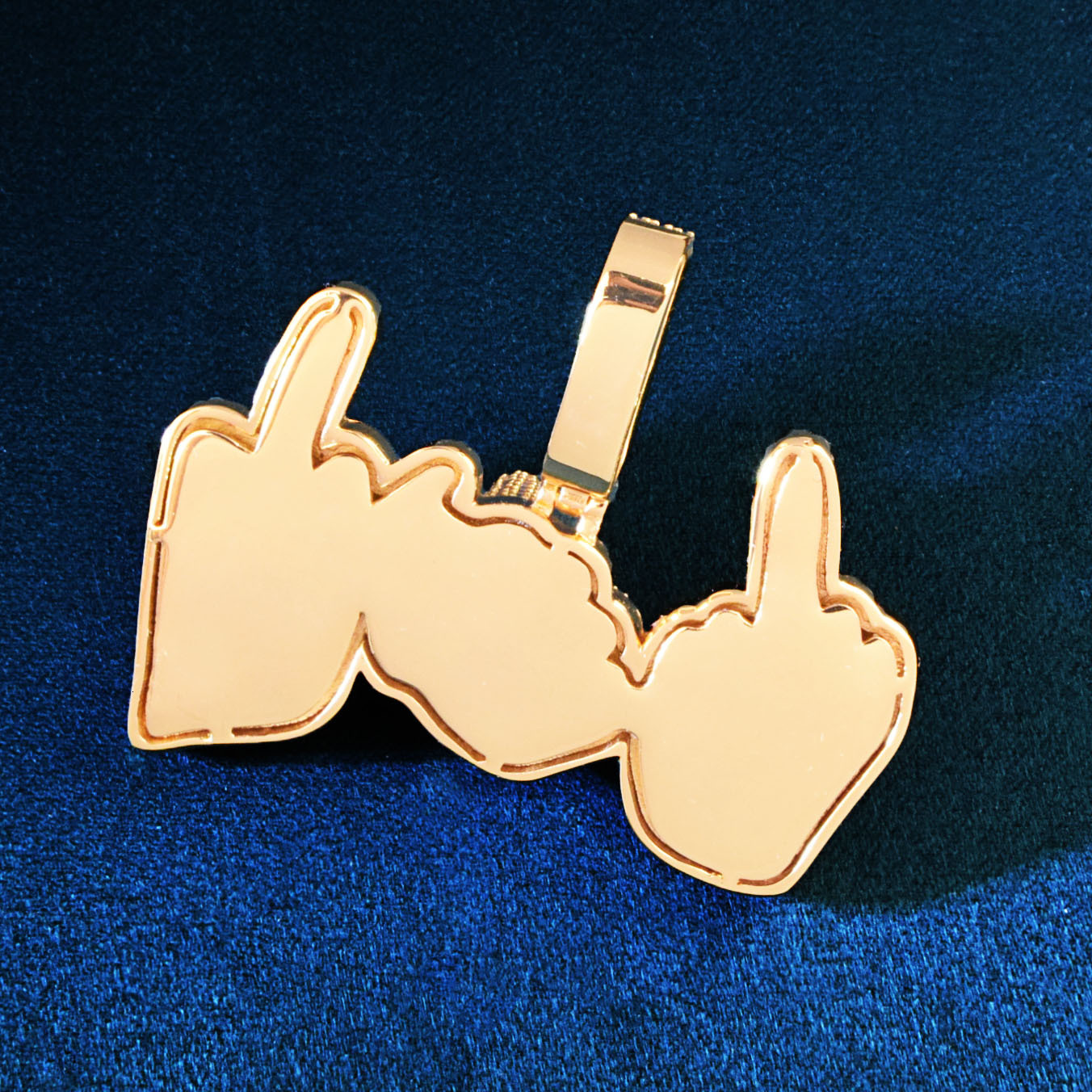 Hip Hop New Release Edgy Gesture Iced Out VVS Moissanite Bling Rapper Trendy Pendant Jewelry Passes the Diamond Tester