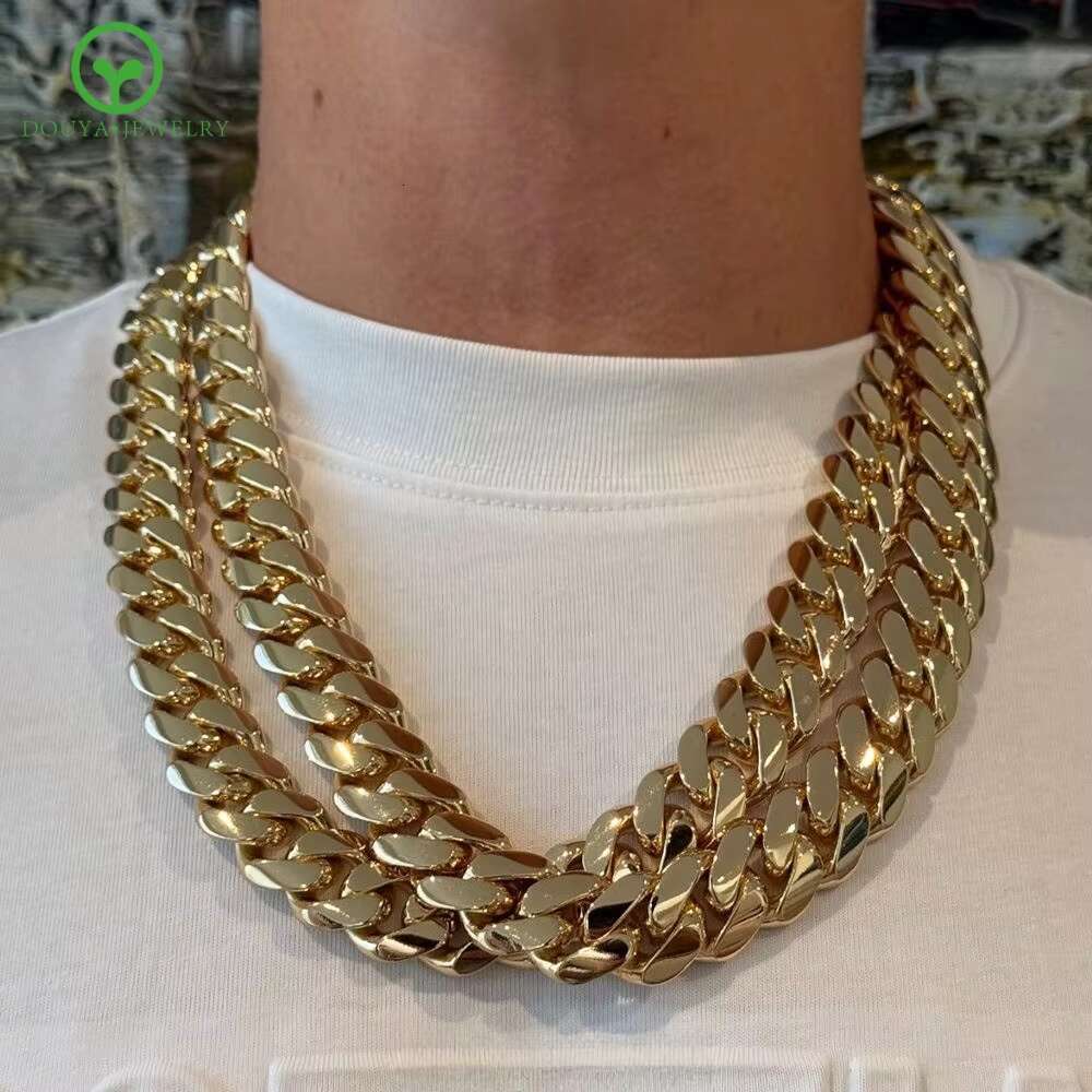 High Quality Moissanite Cuban Chain Necklace Link Chain Necklace Design Rope Chain Bracelet Set